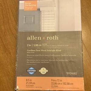 Allen Roth mini blind. White. New.